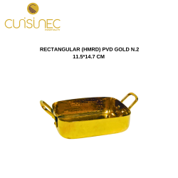 RECTANGULAR (HMRD) PVD GOLD N.2 11.5*14.7 CM