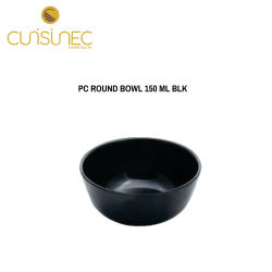 PC ROUND BOWL 150 ML BLK