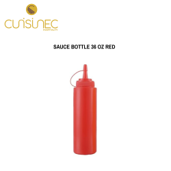 SAUCE BOTTLE  36 OZS RED