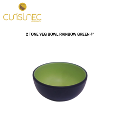 2 TONE VEG BOWL RAINBOW GREEN 4''