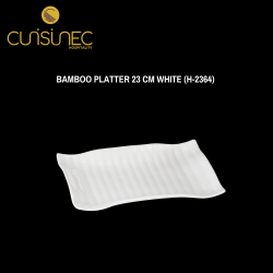 BAMBOO PLATTER 23 CM WHITE
