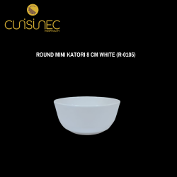 ROUND MINI KATORI 8 CM WHITE