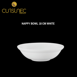 NAPPY BOWL 18 CM WHITE