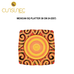 MEXICAN SQ PLATTER 38 CM