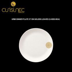 URMI DINNER PLATE 27 CM GOLDEN LEAVES