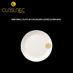 URMI SMALL PLATE 18.5 CM GOLDEN LEAVES