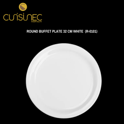 ROUND BUFFET PLATE 32 CM WHITE
