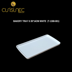 BAKERY TRAY S 26*14 CM WHITE