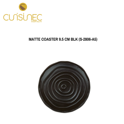 MATTE COASTER 9.5 CM BLK