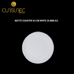 MATTE COASTER 9.5 CM WHITE