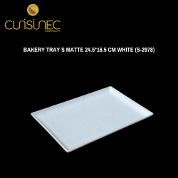 BAKERY TRAY S MATTE 24.5*16.5 CM WHITE