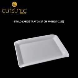 STYLO LARGE TRAY 38*27 CM WHITE