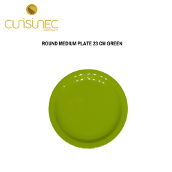 ROUND MEDIUM PLATE 23 CM GREEN