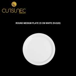 ROUND MEDIUM PLATE 23 CM WHITE