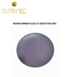 WOVEN DINNER PLATE 27 CM DOTTED GRY