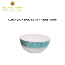 LUNAR SOUP BOWL 4.5 INCH - BLUE PATINA