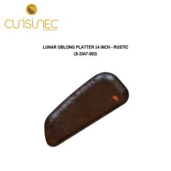 LUNAR OBLONG PLATTER 14 INCH - RUSTIC