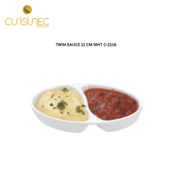 TWIN SAUCE 11 CM WHT