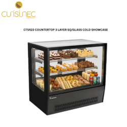 COUNTERTOP 3 LAYER SQ/GLASS COLD SHOWCASE CTSR23
