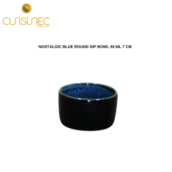 NOSTALGIC BLUE ROUND DIP BOWL 50 ML 7 CM