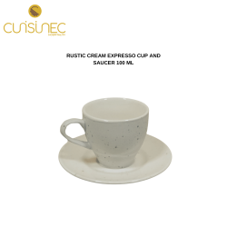 RUSTIC CREAM EXPRESSO CUP AND SAUCER 100 ML