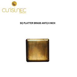 SQ PLATTER BRASS ANTQ 6 INCH