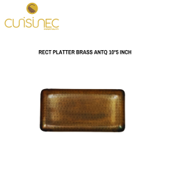 RECT PLATTER BRASS ANTQ 10*5 INCH