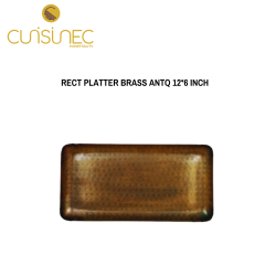 RECT PLATTER BRASS ANTQ 12*6 INCH