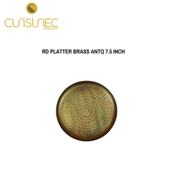 RD PLATTER BRASS ANTQ 7.5 INCH