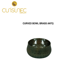 CURVED BOWL BRASS ANTQ