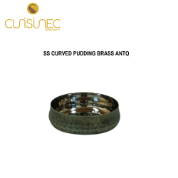 SS CURVED PUDDING BRASS ANTQ
