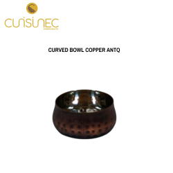 CURVED BOWL COPPER ANTQ