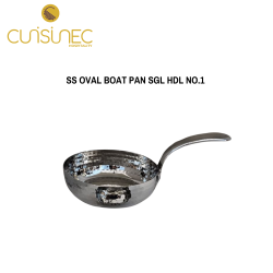 SS OVAL BOAT PAN SGL HDL NO.1