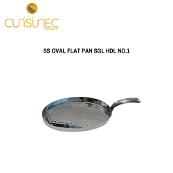 SS OVAL FLAT PAN SGL HDL NO.1