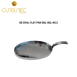 SS OVAL FLAT PAN SGL HDL NO.2