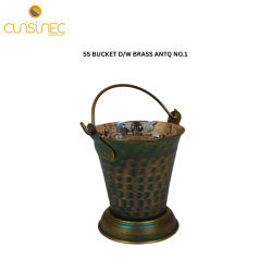 SS BUCKET D/W BRASS ANTQ NO.1