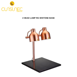 2 HEAD LAMP RG W/STONE BASE