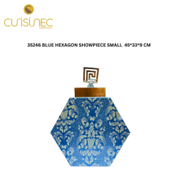 35246 BLUE HEXAGON SHOWPIECE SMALL