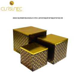 35310 SQ RISER BLK/GOLD 3 PCS