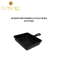 SQ SERVO DISH W/HANDLE 12.5*10.2 CM BLK