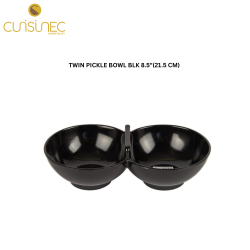 TWIN PICKLE BOWL BLK 8.5"(21.5CM)
