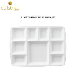9 PARTITION PLATE 41.5*29.5 CM WHITE