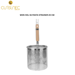 WOODEN HDL SS PASTA STRAINER 20 CM