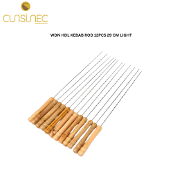 WOODEN HDL KEBAB ROD 12 PCS 29 CM LIGHT