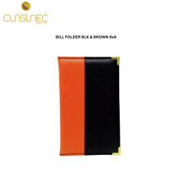 BILL FOLDER BLK & BROWN 9x6