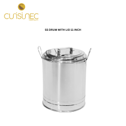 SS DRUM WITH LID 11 INCH