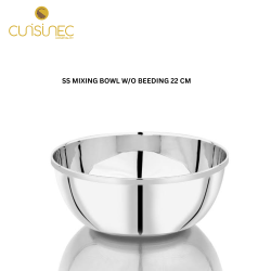 SS MIXING BOWL W/O BEEDING 22 CM