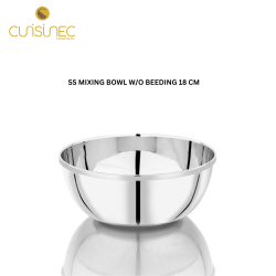 SS MIXING BOWL W/O BEEDING 18 CM