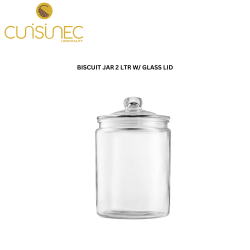 BISCUIT JAR 2 LTR W/ GLASS LID