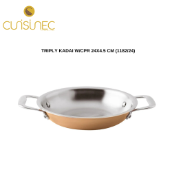 TRIPLY KADAI W/CPR 24X4.5 CM 1182/24